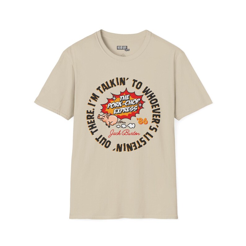 Camiseta unisex Jack Burton Pork Chop Express - Camiseta de la película Big Trouble Little China, top gráfico, camiseta de película vintage, ropa clásica de culto. imagen 4