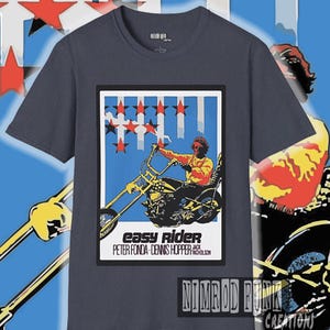 Easy Rider Chopper Tshirt, Vintage Motorcycle Tee, Biker Graphic Shirt, Retro Bike Top, Motorbike Apparel