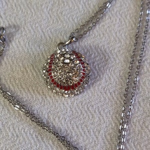 Baseball  pendant. Chain is 18&quot; in length.