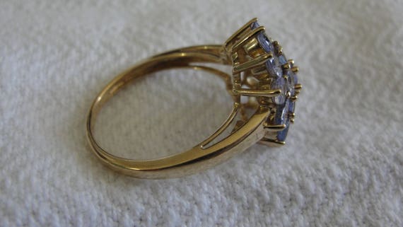 Vintage tanzanite and 14k yellow gold ring size s… - image 5