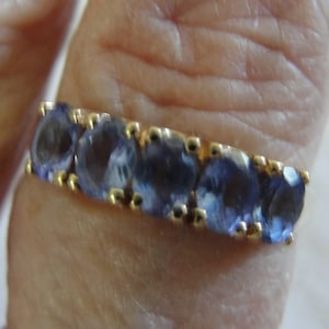 vintage tanzanite and 14kyellow gold ring size 6.75