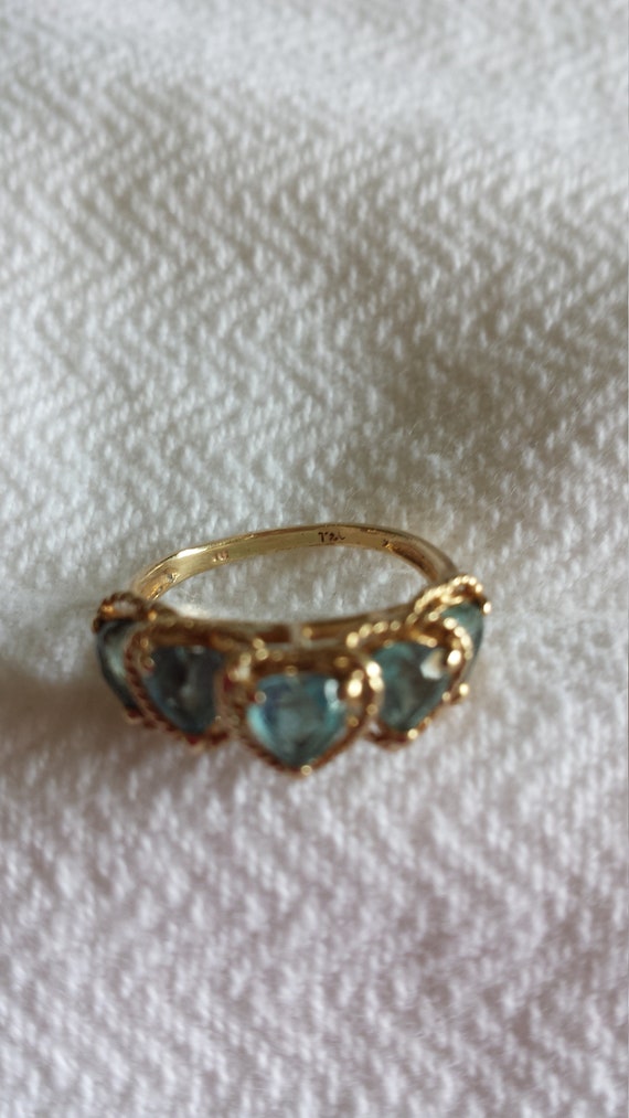 5 stone topaz ring size 4 1/4