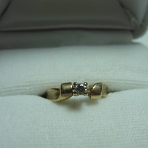 Antique 10k yellow gold diamond ring..wedding, engagement, anniversary, or birthday size 3 Mid Century