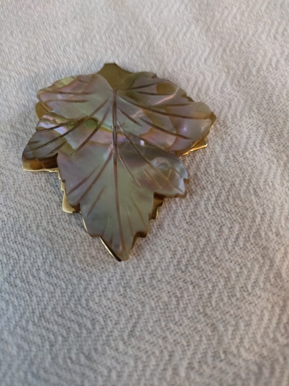 Vintage Whiting and Davis pendant.  Abalone. - image 1