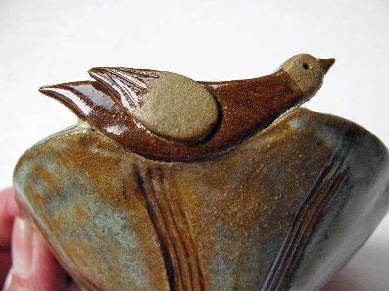 Woodland Bird Bowl Stoneware Clay image 4