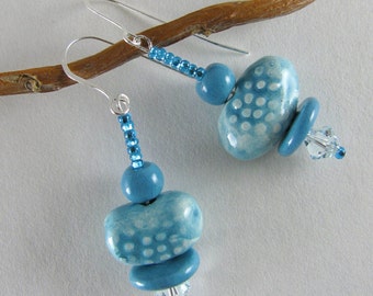 Aqua Blue Sparkle Earrings