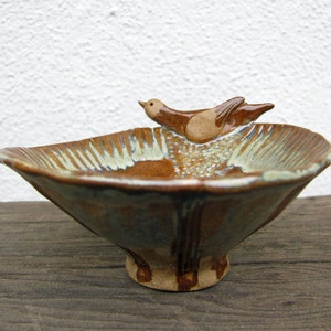 Woodland Bird Bowl Stoneware Clay image 1