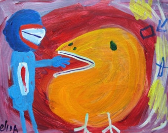 The Bird Outsider Art Brut Naive Primitive Elisa