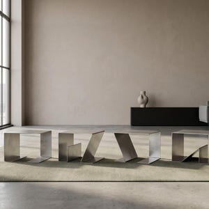 Baupläne für ein minimalistisches Aluminium-Tischset: CNC-Biegedesign (PDF-, DXF-Dateien)