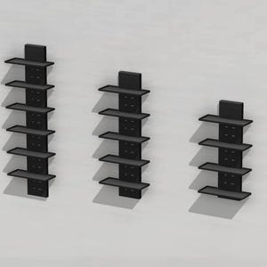 Geometric Wall Shelf DIY – Set of 3 Steel Shelves | Loft Style Plans | DXF + PDF | Laser Cut | Modern Metal Cabinet | Loft Furniture |