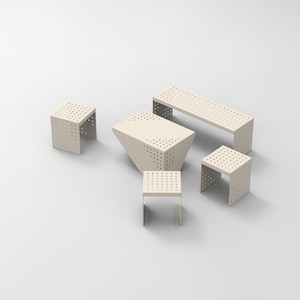 Garden Furniture | CNC Files | Minimalist Design |  | PDF DXF Plans | Digital Project |