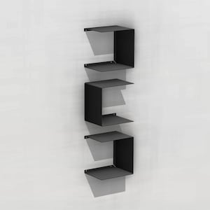 DIY Minimalist Wall Shelf | Modern Set Of Shelves | PDF Plans | Laser Cut | Industrial Home Metal Decor | Unique Square Wall Shelves | DXF |