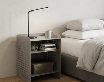 DIY Nightstand Cabinet | Metal Home Decor | CNC Ready | PDF Plans | Industrial Modern Design |