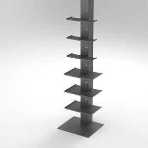 Plany metalowej biblioteczki w stylu industrialnym: nowoczesna półka ścienna | PDF DXF files