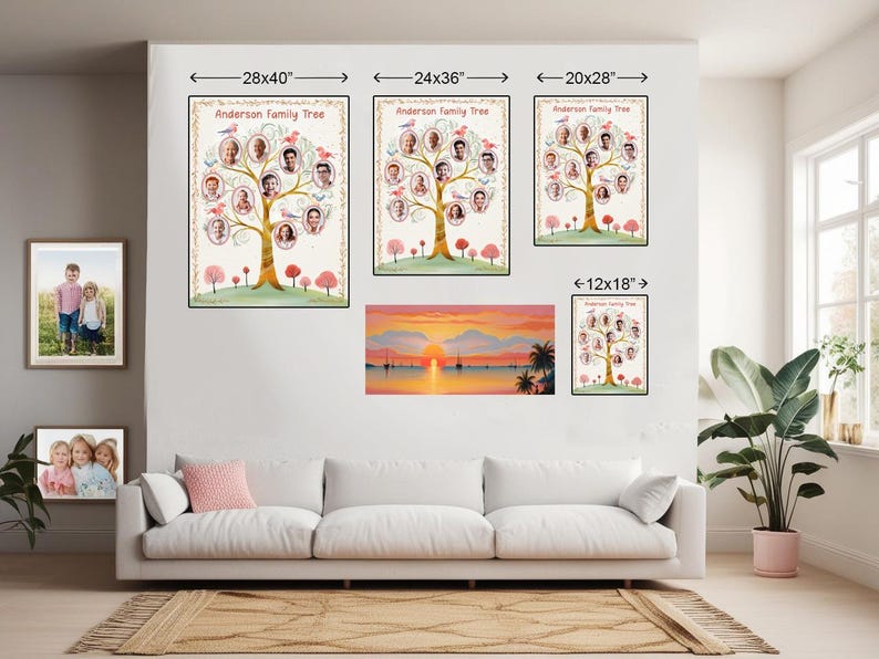 Custom Family Tree Photo Collage - Beautiful Design Art Print is a ...