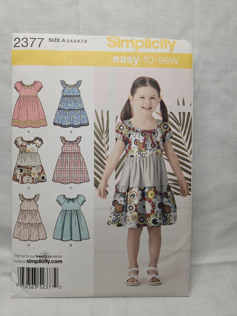 Girls’ Dress Sewing Pattern Bundle: Simplicity 2377, 2688 & Mccall’s ...