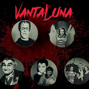 Magnets - The Munsters. High Quality. Circle 2.16 inch. Choose From: Herman, Lily, Grandpa, Eddie, Or whole Munster Family. **FREE SHIPPING*