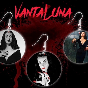 Horror Earrings - Vampira. High Quality Image **FREE SHIPPING**