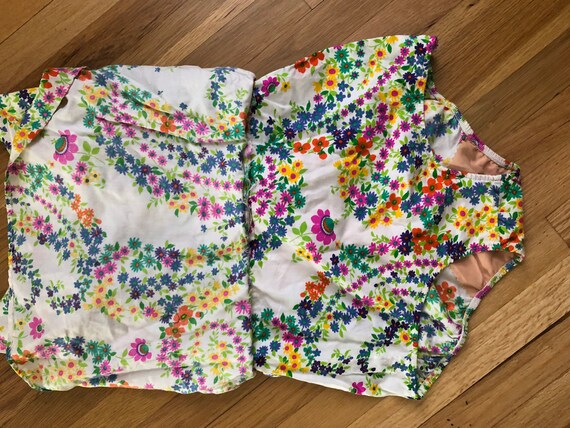 Vintage 1950s floral swim dress - image 2