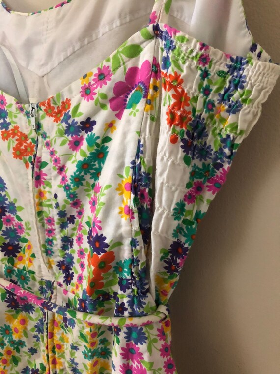 Vintage 1950s floral swim dress - image 3