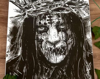 Joey Jordison Art Print - Drummer From the Band Slipknot, Pictured