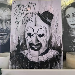Arte o palhaço de Terrifier gótico, horror Art Print A4