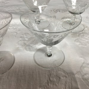 Vintage Cambridge Sherbet Stemware Set of six 3 3/4&quot; tall