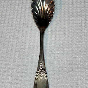 Silver plate AMN Sterling floated sugar spoon 6 1/2 inches