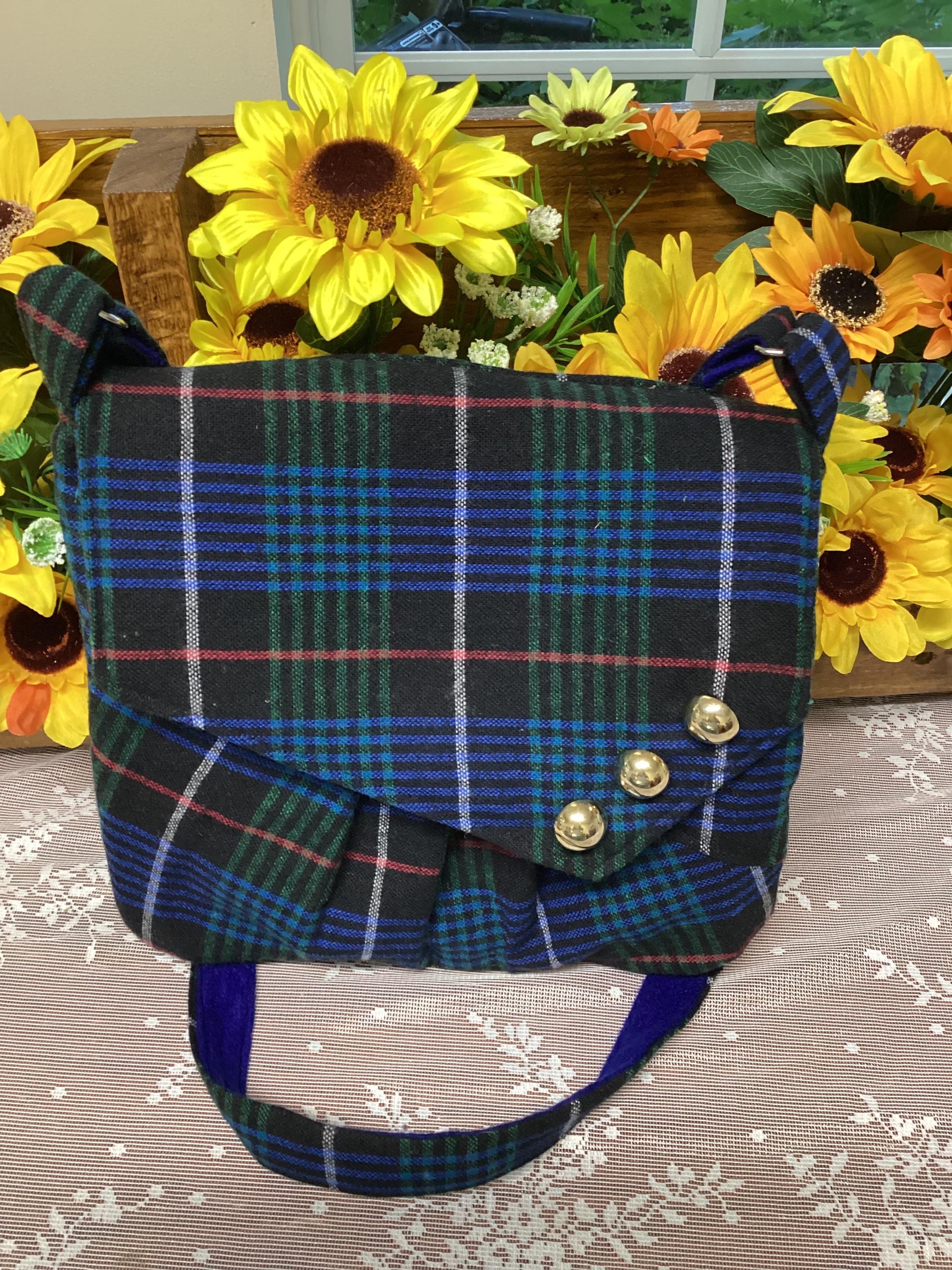 Plaid Messenger Bag - Etsy