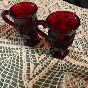 Vintage Cape Cod, ruby red Avon for the tumblers set of two