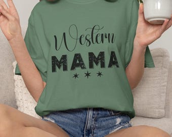 Western Mama T-Shirt, Country Mom Gift, Southwestern Cowgirl Shirt, Farm owner Tee, Rodeo Apparel