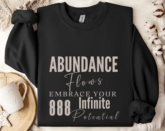 888 Angel Number Sweatshirt, Abundance & Manifestation Gift, Spiritual Sweater, Law of Attraction Apparel