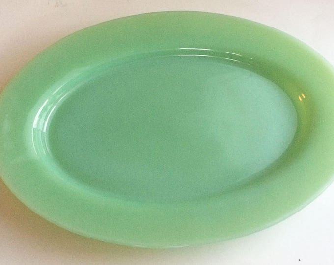Jadeite Plate Jadeite Oval Dish Large Vintage Fire King Etsy