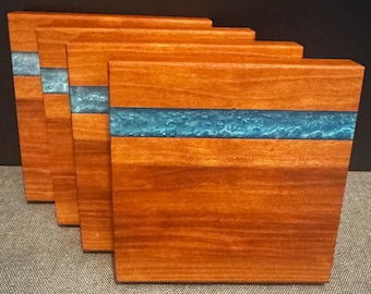 Cherry Wood Coaster Set of 4