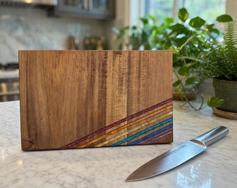 Acacia Rainbow Cutting Board