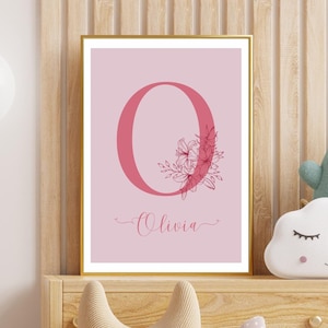 Baby Name Wall Art Printable Digital Poster Nursery Artwork Name Poster Children’s Bedroom Decoration Olivia Baby Girl Nursery Artwork