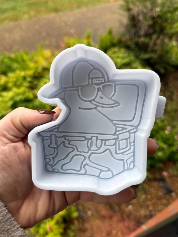 Duck in camo cooler silicone freshie mold