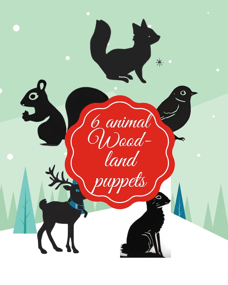 Puppet Labels Winter Shadow Puppets – Printable Winter Storytelling Kit - Etsy