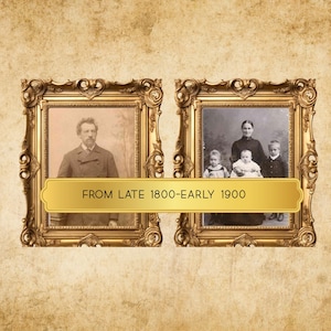 Victorian style Portrait Ephemera Pack – Printable Antique Photos for Junk Journals, Scrapbooking & Collage