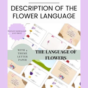 El lenguaje de las flores - Dígalo con flores. Descripción del lenguaje de las flores. Papel de carta con tema.