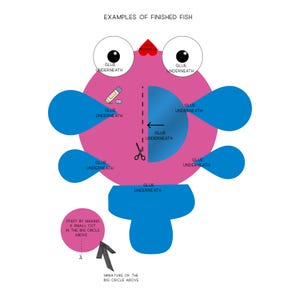 Make and build a Fish Printable Craft, for Kids.