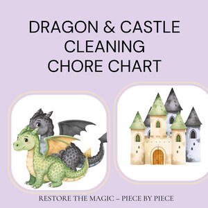 Chore Chart Kids Responsibility Reward System, Dragon Castle  (PDF Download)