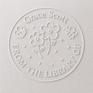 Personalized Book Embosser, From the Library of Book Embosser, Custom Library Book Stamp, Book Lover Gifts, Custom Book Embosser
