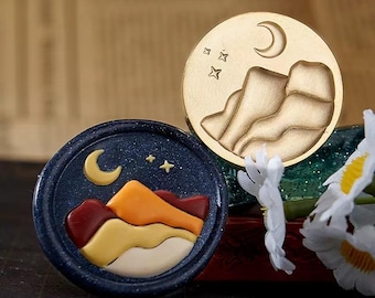 3D Wax Sealing Stamp–1pc Stars Series Metal Stamp, Wedding Wax Seal Stamp, Sealing Wax stamp,Perfer Gift for Her, Antique Gift, Wax Seal Kit