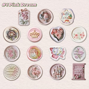Adesivos de carimbo de cera - Design floral, carimbo de cera para casamento, convite de casamento, adesivos de lacre de cera, lacres de cera autoadesivos, lacres antigos
