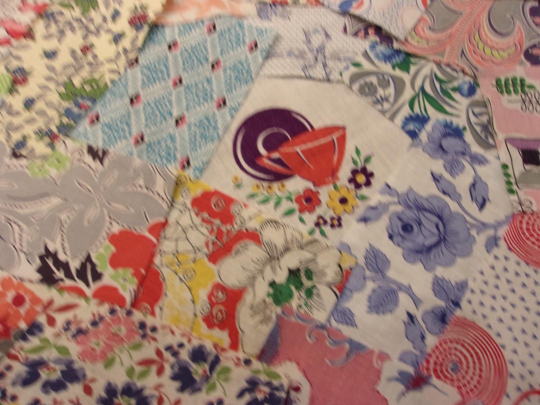 25 Pc Vintage Feedsack Fabric Scraps for Quilts, Crafts, Doll Clothes ...