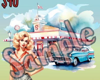 Diner 15 line bingo board, Pro. board, Themed Bingo Boards, One price buy in
