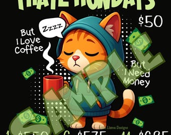 Hate Mondays 15 line bingo board, Pro. board, Themed Bingo Boards, One price buy in