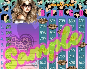 1000 Leopard Bingo, tabuleiro de bingo de 15 linhas, PYP Bingo, tabuleiro Pro., tabuleiros de bingo temáticos, tabuleiros BNO, IER Bingo