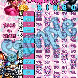 800 Happy Easter Bingo, 15 line bingo board, PYP Bingo, Pro. board, Themed Bingo Boards, BNO boards, IER Board
